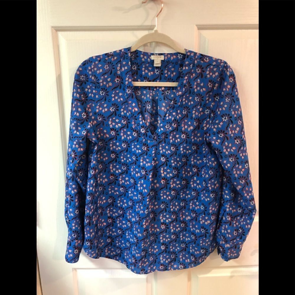 J. Crew floral blouse